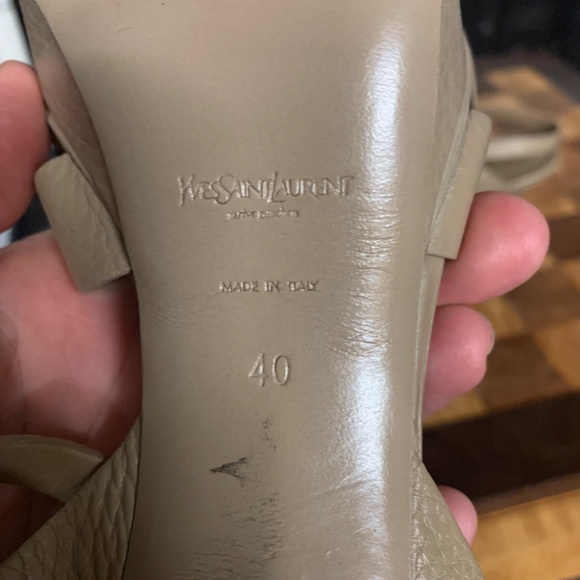 Yves Saint Laurent Beige Strappy Heels - Picture 5 of 6